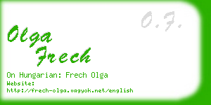 olga frech business card